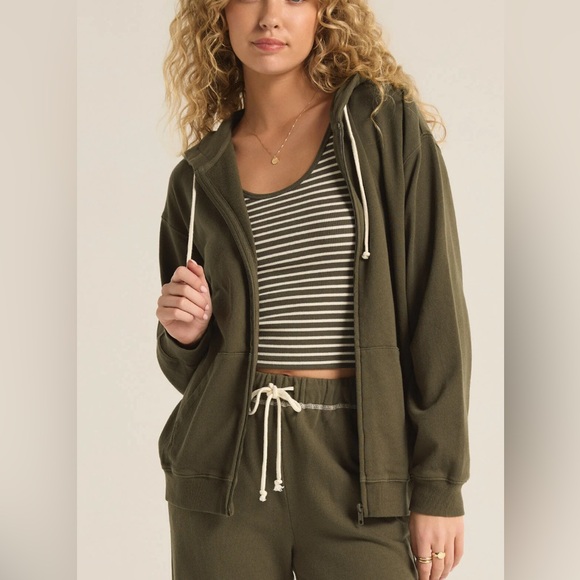 Z supply academy zip up hoodie grape leaf - Picture 3 of 3